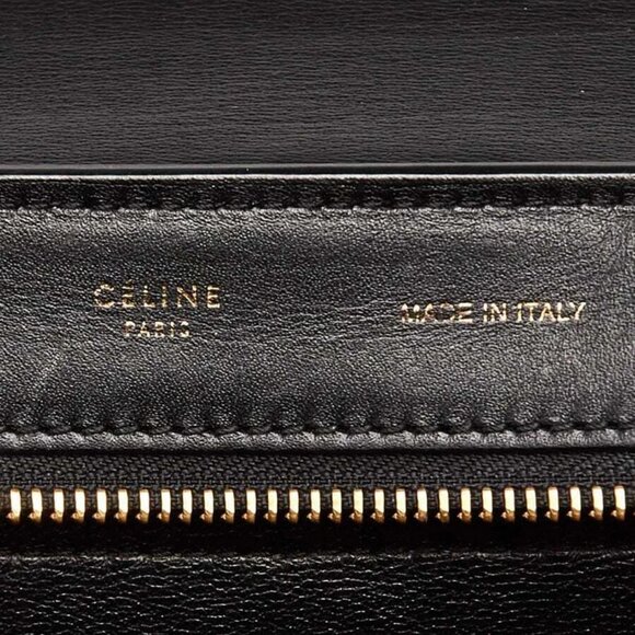 Celine Blue/Black/White Leather Medium Trapeze Bag - Picture 11 of 12